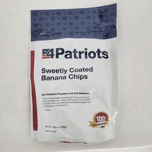 4Patriots Sweetly Coated Banana Chips 8 servings Survival Freeze Dried Dehydrate